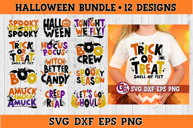 Retro Halloween Bundle SVG DXF EPS PNG SVG Greedy Stitches 