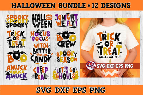 Retro Halloween Bundle SVG DXF EPS PNG SVG Greedy Stitches 