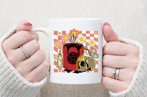 Retro Halloween Coffee Sublimation SVG designartist 