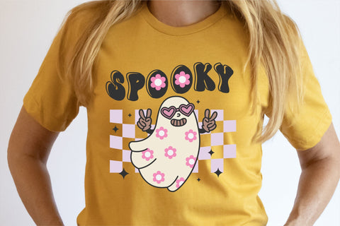 Retro Halloween Cute Ghost SVG Spooky Quote SVG OrangeBrushStudio 