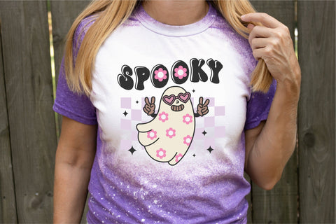 Retro Halloween Cute Ghost SVG Spooky Quote SVG OrangeBrushStudio 