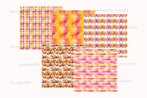 Retro Halloween Digital Papers | Vintage Autumn Pattern Digital Pattern GlamArtZhanna 