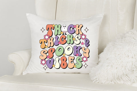 Retro Halloween PNG - Thick Thighs & Spooky Vibes Sublimation CraftLabSVG 