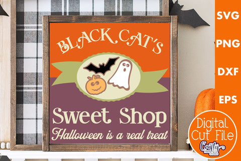 Retro Halloween Sign Svg, Halloween Is A Real Treat SVG Crafty Mama Studios 