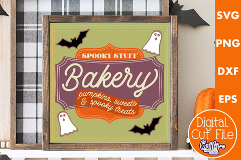 Retro Halloween Sign Svg, Pumpkins Sweets And Spooky Treats SVG Crafty Mama Studios 