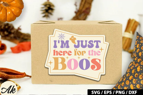 Retro Halloween Stickers Bundle SVG akazaddesign 