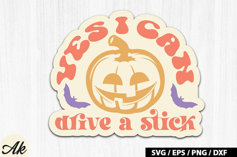 Retro Halloween Stickers Bundle SVG akazaddesign 