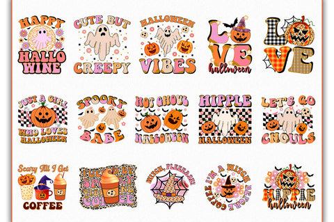 Retro Halloween Sublimation, 25 PNG Files SVG Shetara Begum 