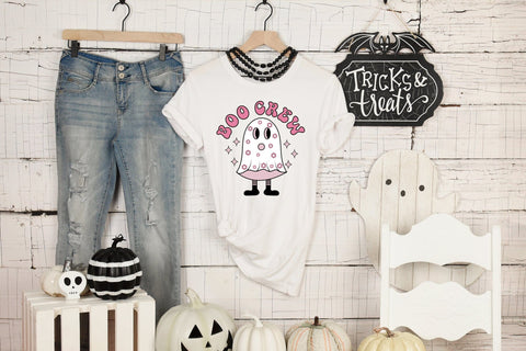 Retro Halloween Sublimation - Boo Crew PNG Sublimation CraftLabSVG 