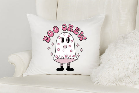 Retro Halloween Sublimation - Boo Crew PNG Sublimation CraftLabSVG 
