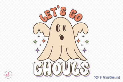 Retro Halloween Sublimation - Let's Go Ghouls Sublimation CraftLabSVG 