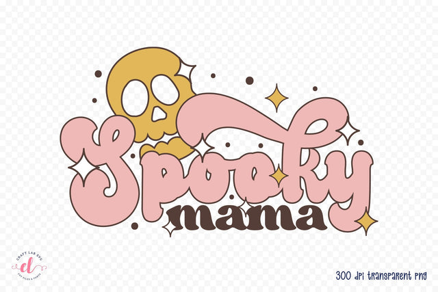 Retro Halloween Sublimation, Spooky Mama PNG Sublimation CraftLabSVG 