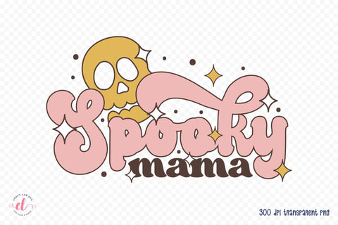 Retro Halloween Sublimation, Spooky Mama PNG Sublimation CraftLabSVG 
