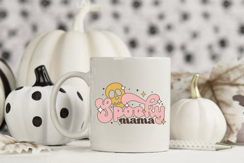 Retro Halloween Sublimation, Spooky Mama PNG Sublimation CraftLabSVG 