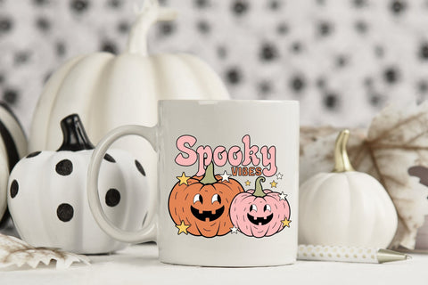 Retro Halloween Sublimation | Spooky Vibes Sublimation CraftLabSVG 