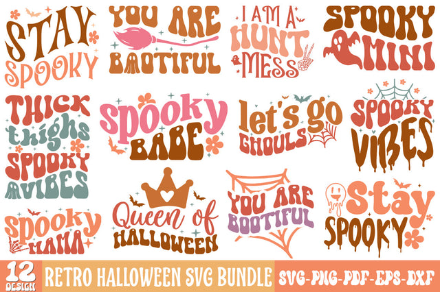 Retro Halloween SVG Bundle, Halloween Quotes SVG FiveStarCrafting 