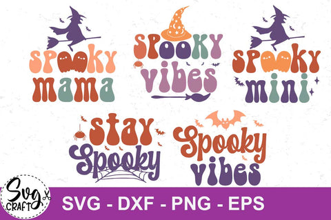 Retro Halloween SVG Bundle, Halloween Retro Svg, Halloween Svg, Png, Halloween Shirt Svg, Spooky Vibes Svg, Svg Cricut, Png Sublimation SVG Svgcraft 
