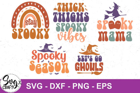 Retro Halloween SVG Bundle, Halloween Retro Svg, Halloween Svg, Png, Halloween Shirt Svg, Spooky Vibes Svg, Svg Cricut, Png Sublimation SVG Svgcraft 