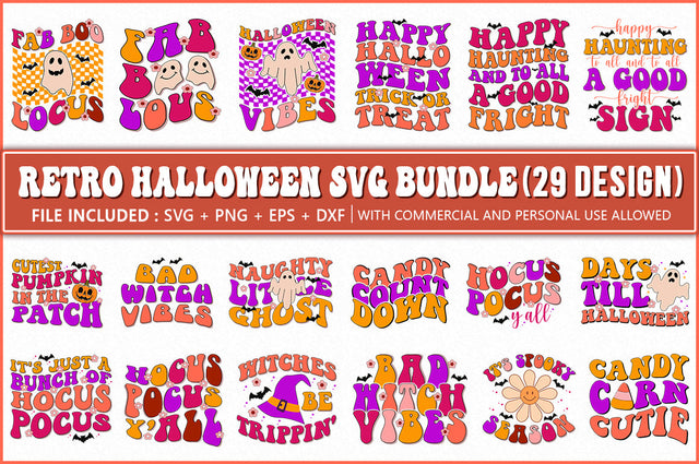 Retro Halloween SVG Bundle, Huge PNG Bundle SVG Shetara Begum 