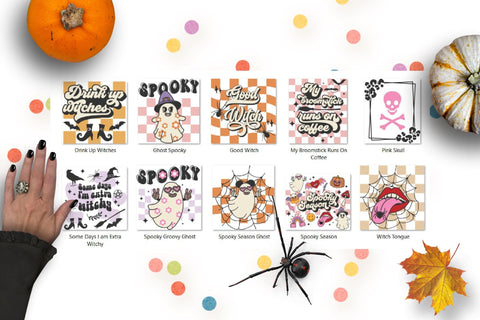 Retro Halloween SVG Bundle | Spooky Halloween 10 Cut Files SVG OrangeBrushStudio 