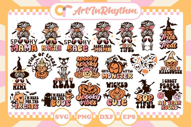 Retro Halloween SVG bundle SVG Artinrhythm shop 