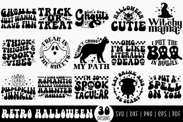 Retro Halloween SVG Bundle SVG CraftLabSVG 