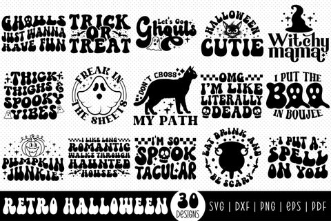 Retro Halloween SVG Bundle SVG CraftLabSVG 