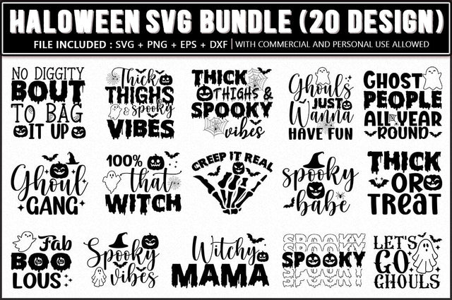 Retro Halloween SVG Bundle SVG Shetara Begum 