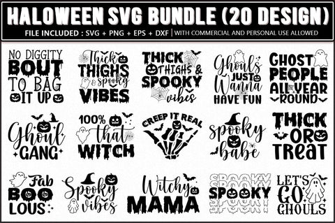 Retro Halloween SVG Bundle SVG Shetara Begum 