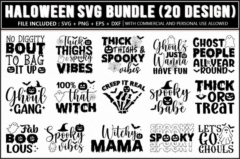 Retro Halloween SVG Bundle SVG Shetara Begum 