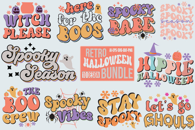 Retro Halloween Svg Bundle SVG SVGista 