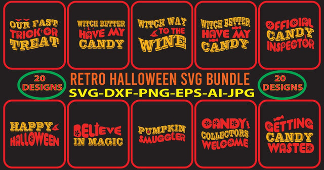 RETRO-HALLOWEEN-SVG-BUNDLE SVG Syaman 