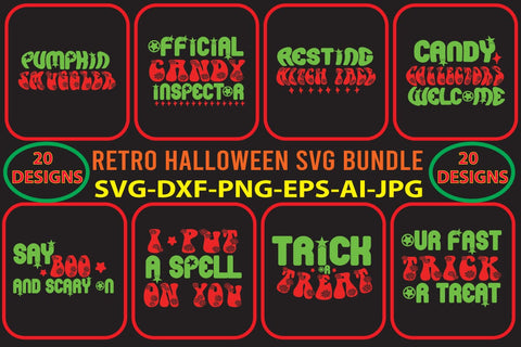 RETRO-HALLOWEEN-SVG-BUNDLE SVG Syaman 