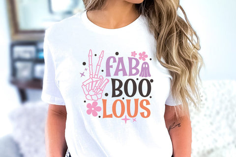 Retro halloween SVG Design, fab boo lous SVG FiveStarCrafting 