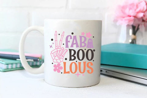 Retro halloween SVG Design, fab boo lous SVG FiveStarCrafting 