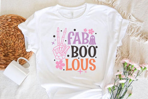 Retro halloween SVG Design, fab boo lous SVG FiveStarCrafting 