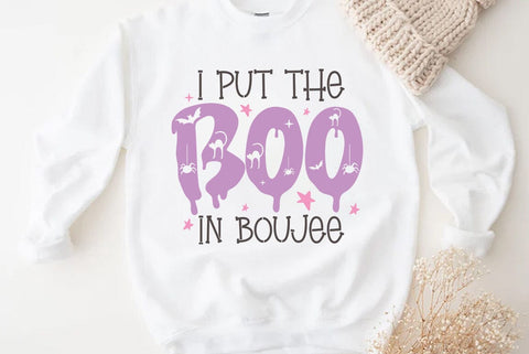 Retro halloween SVG Design, I put the boo in boujee SVG FiveStarCrafting 