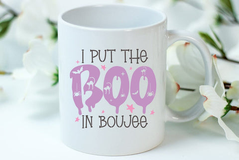 Retro halloween SVG Design, I put the boo in boujee SVG FiveStarCrafting 