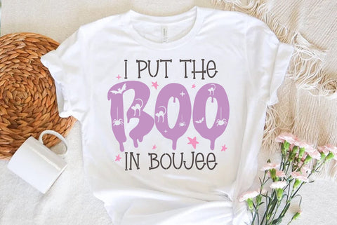 Retro halloween SVG Design, I put the boo in boujee SVG FiveStarCrafting 