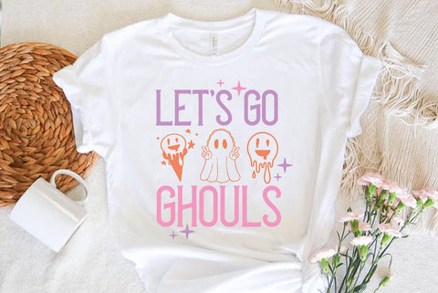 Retro halloween SVG Design, Lets go ghouls SVG FiveStarCrafting 