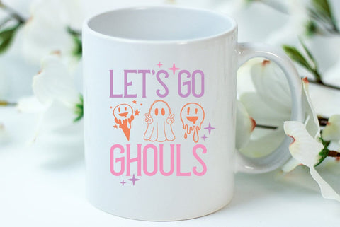 Retro halloween SVG Design, Lets go ghouls SVG FiveStarCrafting 