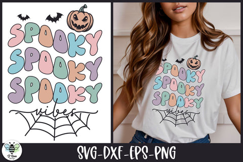 Retro Halloween SVG | Spooky Vibes SVG B Renee Design 