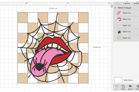 Retro Halloween SVG Vampire Teeth And Spider Web Svg Design SVG OrangeBrushStudio 