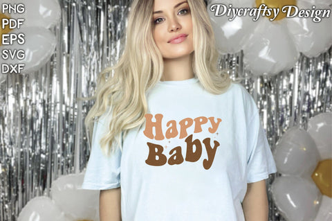 Retro Happy Baby Sublimation Sublimation Creativeart88 
