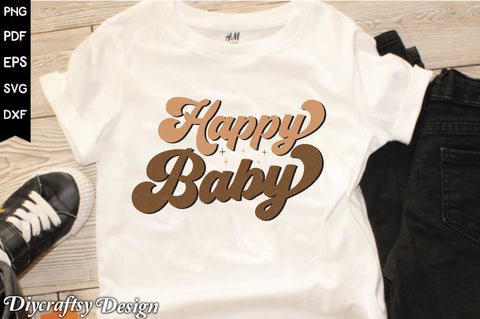 Retro Happy Baby Sublimation Vol-1 Sublimation Creativeart88 