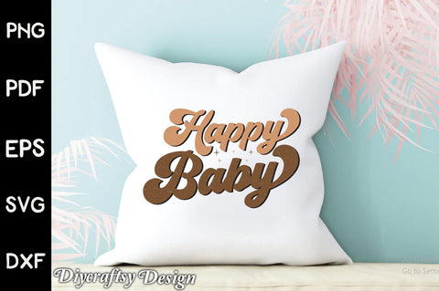 Retro Happy Baby Sublimation Vol-1 Sublimation Creativeart88 