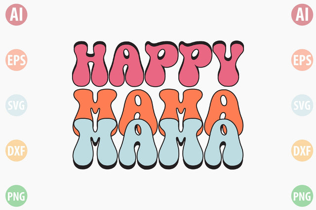 Retro Happy Mama SVG SVGista 