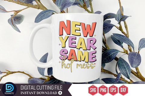 Retro Happy New Year SVG Bundle SVG DESIGNISTIC 