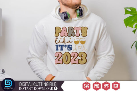 Retro Happy New Year SVG Bundle SVG DESIGNISTIC 