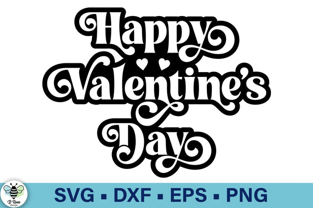 Retro Happy Valentine's Day SVG SVG B Renee Design 